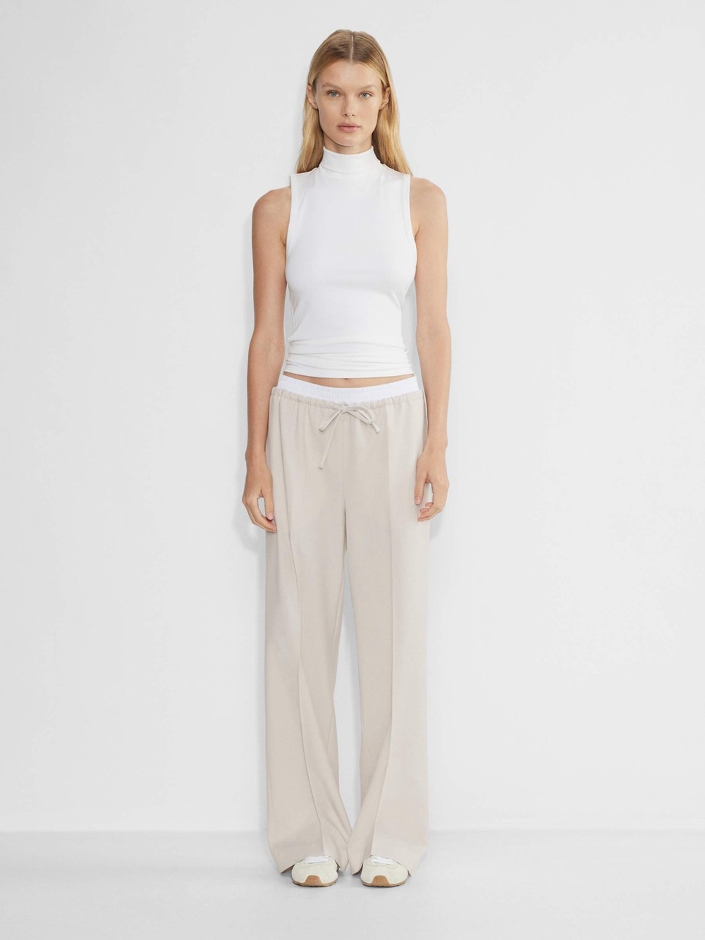 Babaton NWT Equity Pant Mid-Rise Wide Leg Bottoms Tailored Soft Stretch Aritzia